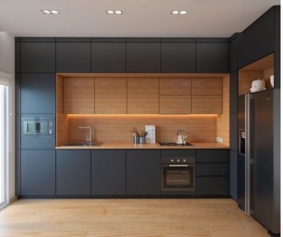 inline modular kitchen